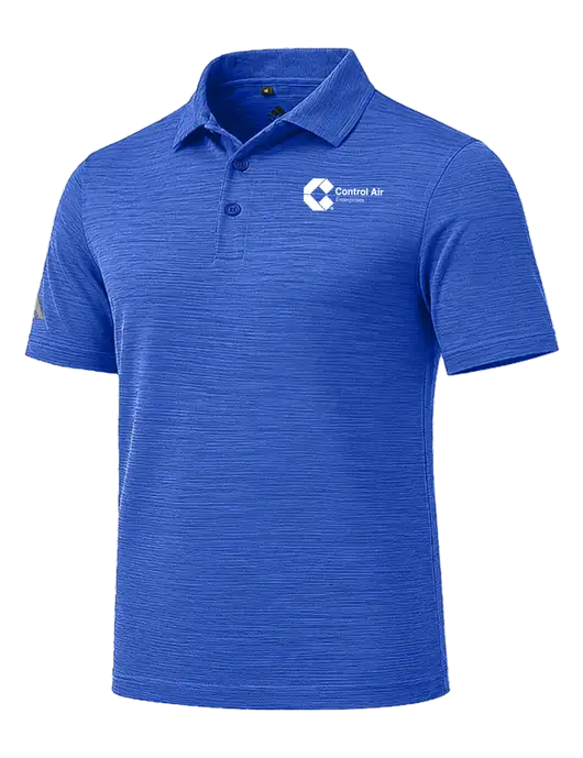 Adidas Royal Textured Stripe Polo w/Control Air Enterprises Logo