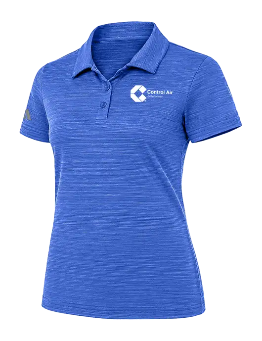Adidas Womens Royal Textured Stripe Polo w/Control Air Enterprises Logo