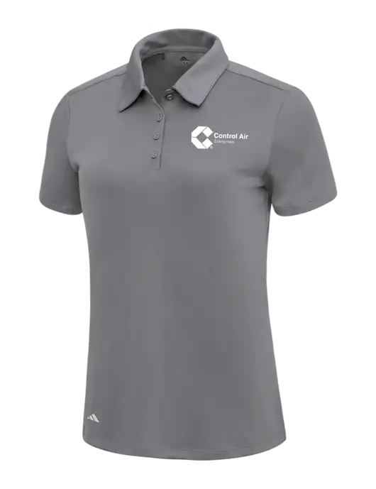 Adidas Medium Grey Womens Ultimate Solid Polo w/Control Air Enterprises Logo