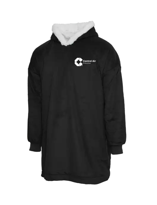 Wearable Lodge Black Blanket w/Control Air Enterprises Logo