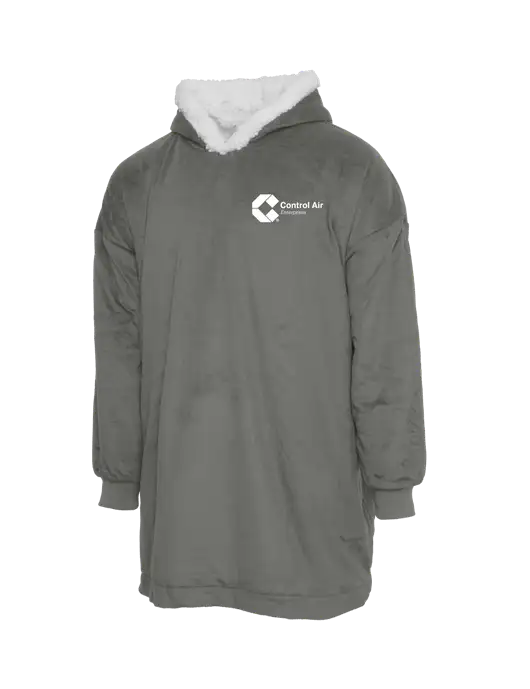 Wearable Lodge Medium Grey Blanket w/Control Air Enterprises Logo