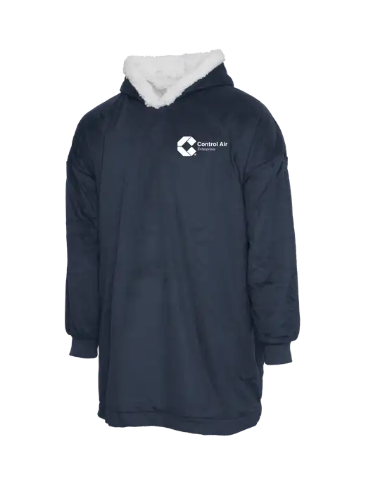 Wearable Lodge Navy Blanket w/Control Air Enterprises Logo