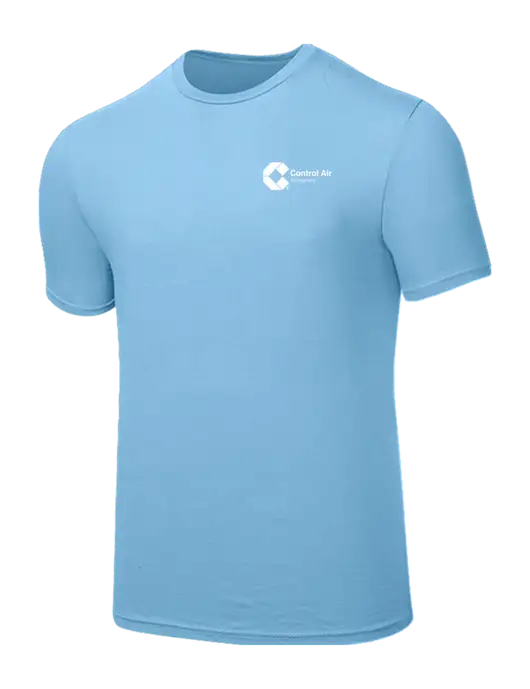 Seriously Soft Light Blue T-Shirt w/Control Air Enterprises Logo