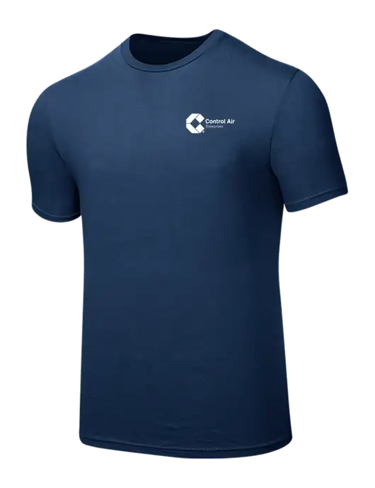 Seriously Soft Deep Slate Blue T-Shirt w/Control Air Enterprises Logo