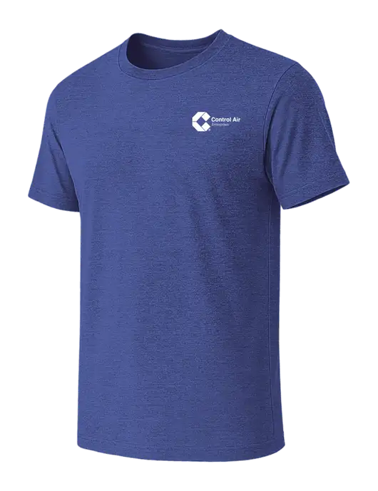 BELLA+CANVAS Heather Royal CVC Short Sleeve Tee w/Control Air Enterprises Logo