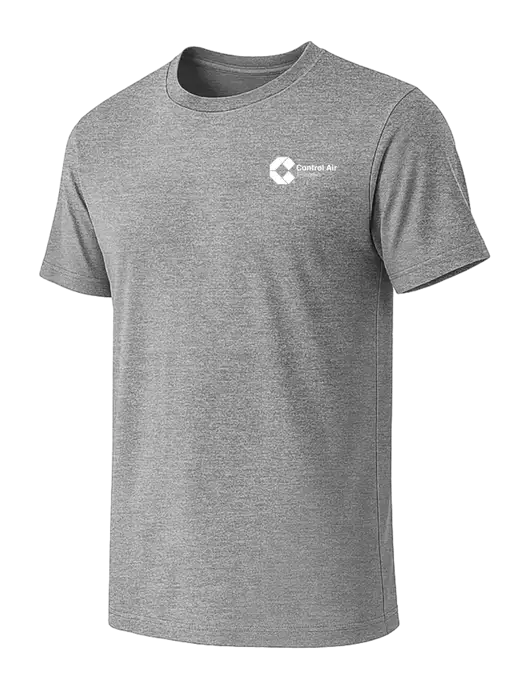 BELLA+CANVAS Heather Grey CVC Short Sleeve Tee w/Control Air Enterprises Logo