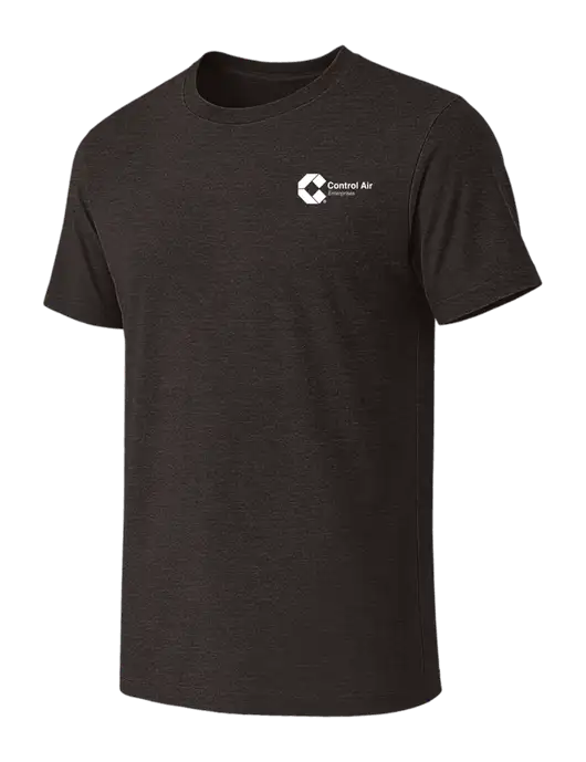BELLA+CANVAS Dark Grey Heather CVC Short Sleeve Tee w/Control Air Enterprises Logo