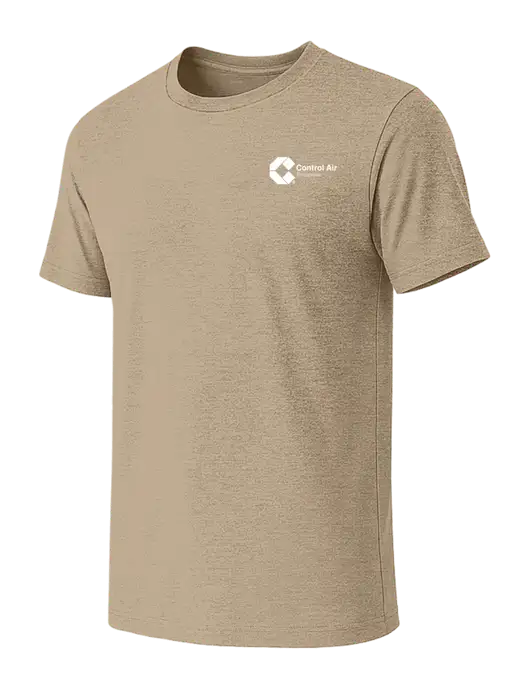 BELLA+CANVAS Heather Tan CVC Short Sleeve Tee w/Control Air Enterprises Logo