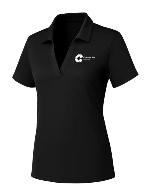 Womens Black PosiCharge RacerMesh Polo w/Control Air Enterprises Logo