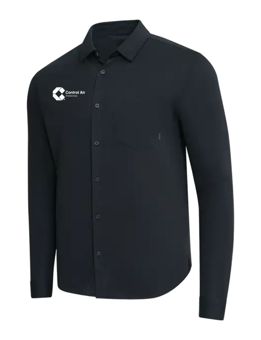 OGIO Black Extend Long Sleeve Button Up Shirt w/Control Air Enterprises Logo