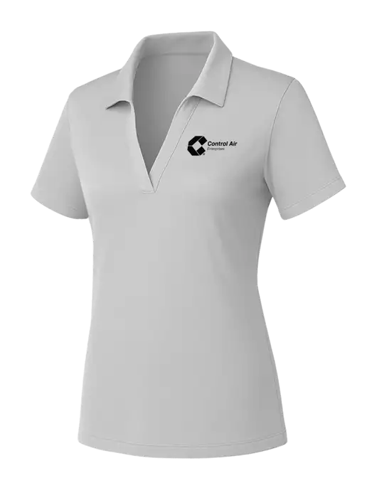 Womens Light Grey PosiCharge RacerMesh Polo w/Control Air Enterprises Logo