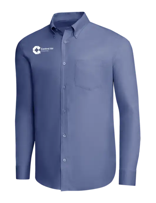 Brooks Brothers Light Navy Wrinkle-Free Stretch Pinpoint Shirt w/Control Air Enterprises Logo