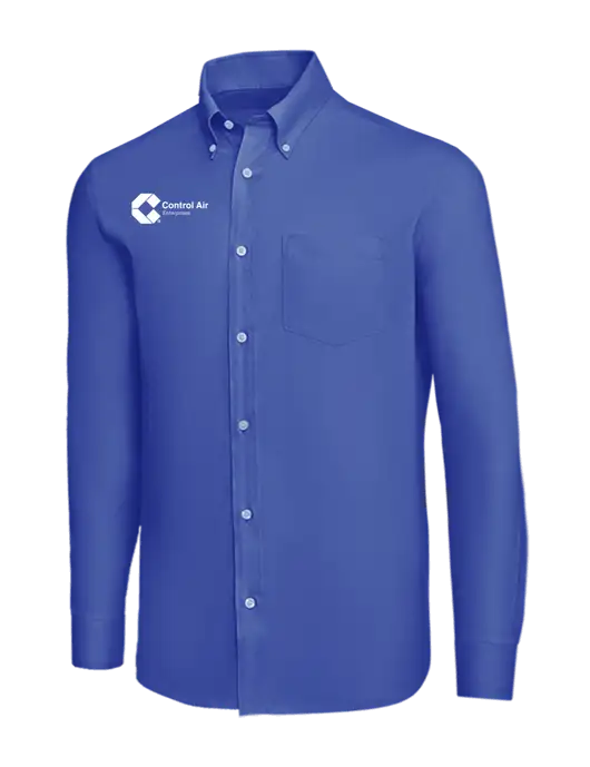 Brooks Brothers Dark Royal Wrinkle-Free Stretch Nailhead Shirt w/Control Air Enterprises Logo