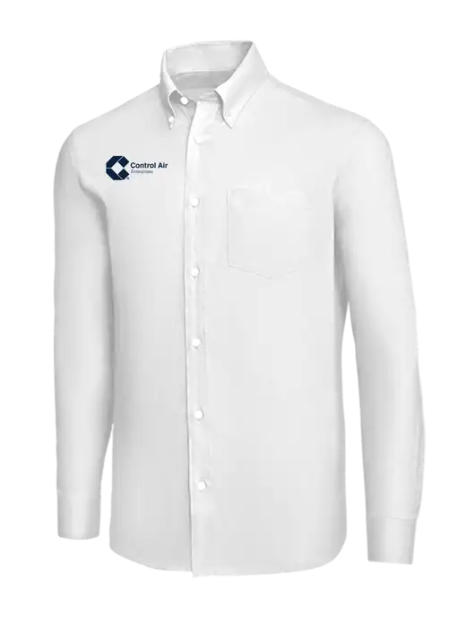 Brooks Brothers White Wrinkle-Free Stretch Nailhead Shirt w/Control Air Enterprises Logo