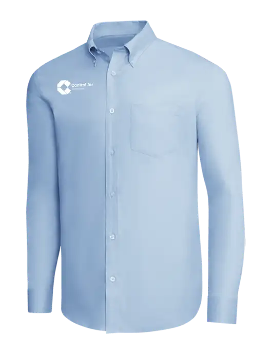 Brooks Brothers Light Blue Wrinkle-Free Stretch Pinpoint Shirt w/Control Air Enterprises Logo