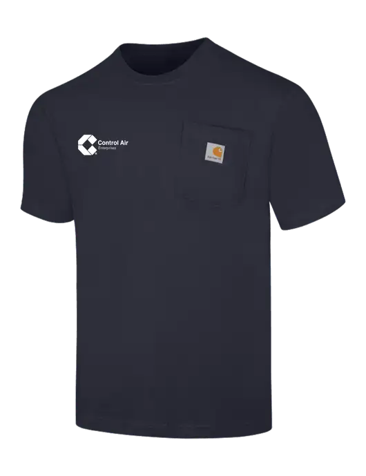 Carhartt Workwear Dark Navy Pocket Short Sleeve T-Shirt w/Control Air Enterprises Logo