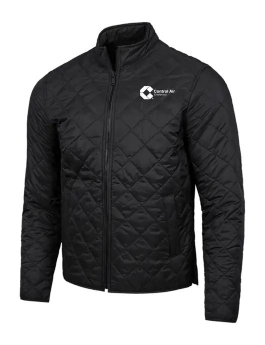 Mercer+Mettle Black Quilted Full-Zip Jacket w/Control Air Enterprises Logo