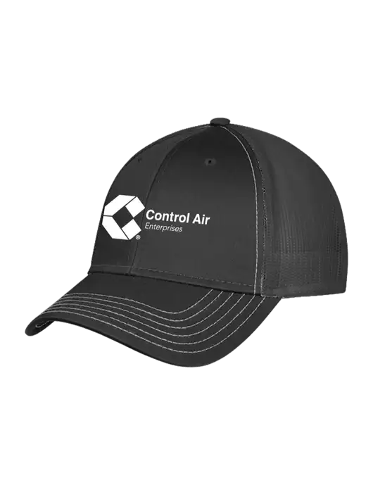 Charcoal Grey Mesh Trucker Cap Snap Back w/Control Air Enterprises Logo