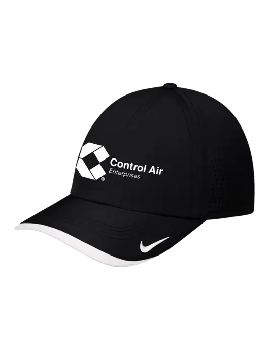 Nike Black/White Dri-FIT Perforated Performance Cap w/Control Air Enterprises Logo
