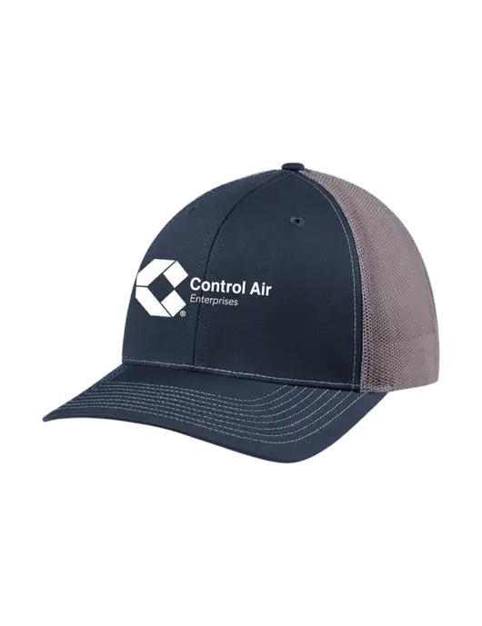 Richardson Adjustable Snapback Original 112 Trucker Cap Navy w/Charcoal Mesh w/Control Air Enterprises Logo