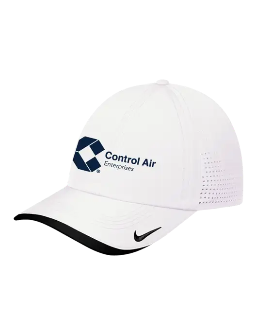 Nike White/Black Dri-FIT Perforated Performance Cap w/Control Air Enterprises Logo