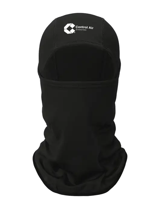 Black CornerStone Smooth Fleece Face Mask w/Control Air Enterprises Logo