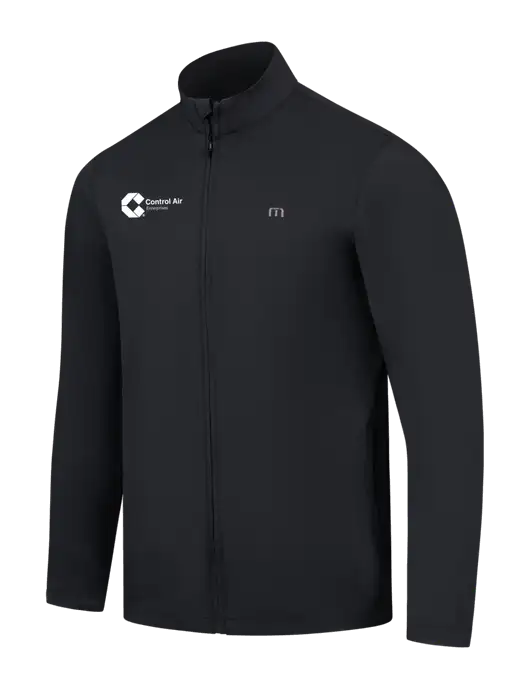 TravisMathew Black Surfside Full-Zip Jacket w/Control Air Enterprises Logo