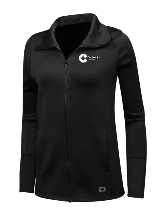 OGIO Black Womens Endurance Modern Performance Full-Zip w/Control Air Enterprises Logo