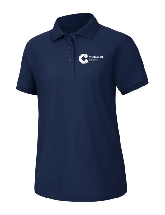 Womens Navy Silk Touch Polo w/Control Air Enterprises Logo