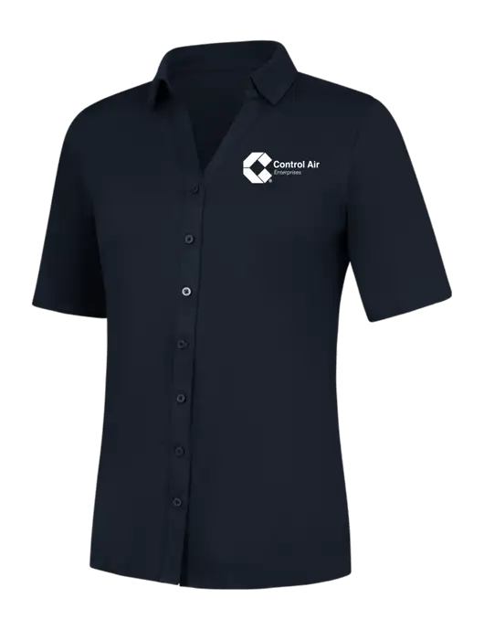 Womens Navy City Stretch Top w/Control Air Enterprises Logo