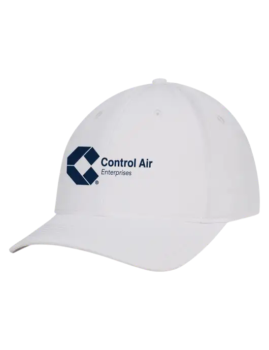 White Nylon Twill Performance Cap w/Control Air Enterprises Logo