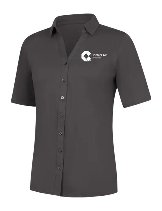 Womens Dark Grey City Stretch Top w/Control Air Enterprises Logo