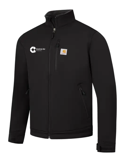 Carhartt Black Crowley Soft Shell Jacket w/Control Air Enterprises Logo