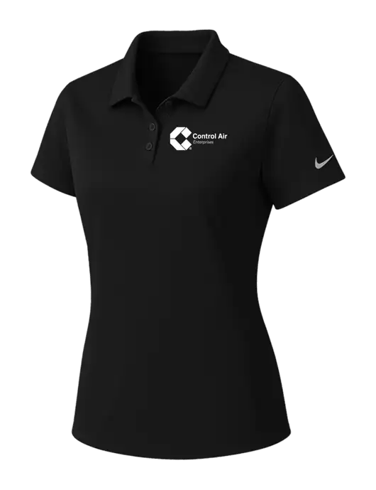 Nike Womens Black Dry Essential Solid Polo w/Control Air Enterprises Logo