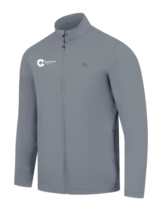 TravisMathew Light Medium Grey Surfside Full-Zip Jacket w/Control Air Enterprises Logo
