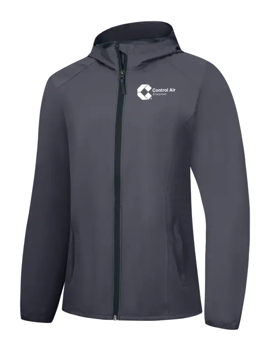 Womens Dark Grey Essential Rain Jacket w/Control Air Enterprises Logo