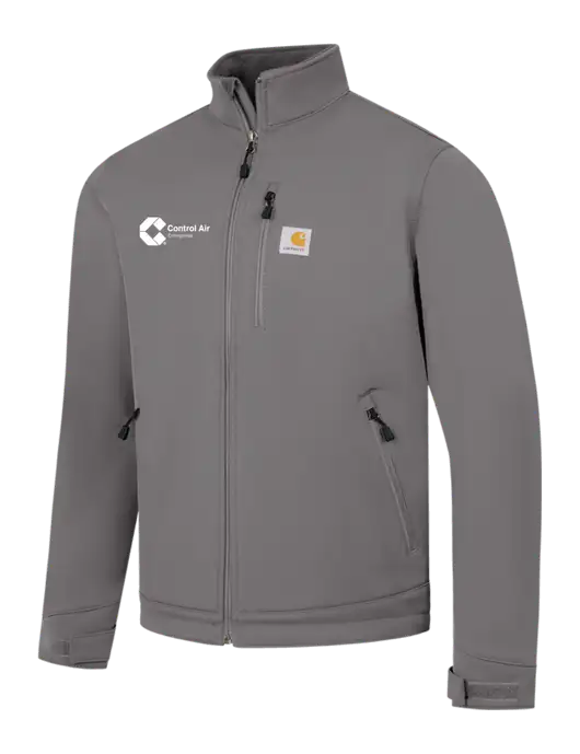 Carhartt Dark Medium Grey Crowley Soft Shell Jacket w/Control Air Enterprises Logo