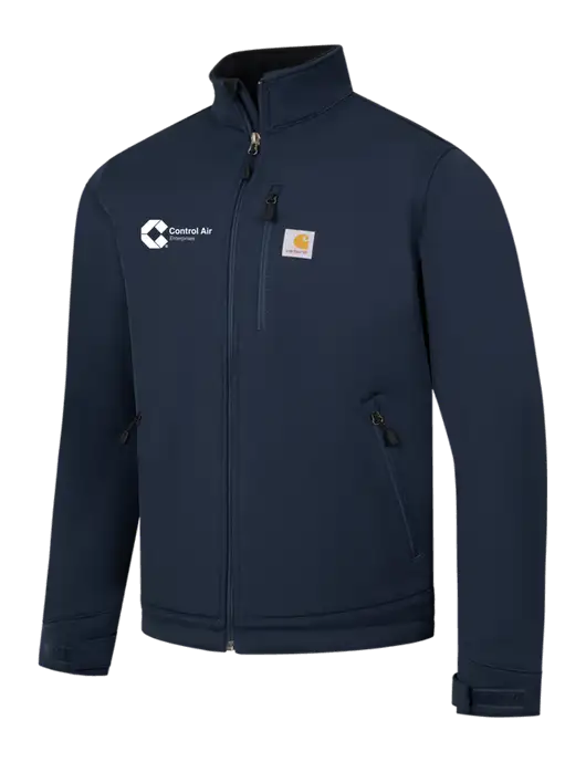 Carhartt Navy Crowley Soft Shell Jacket w/Control Air Enterprises Logo