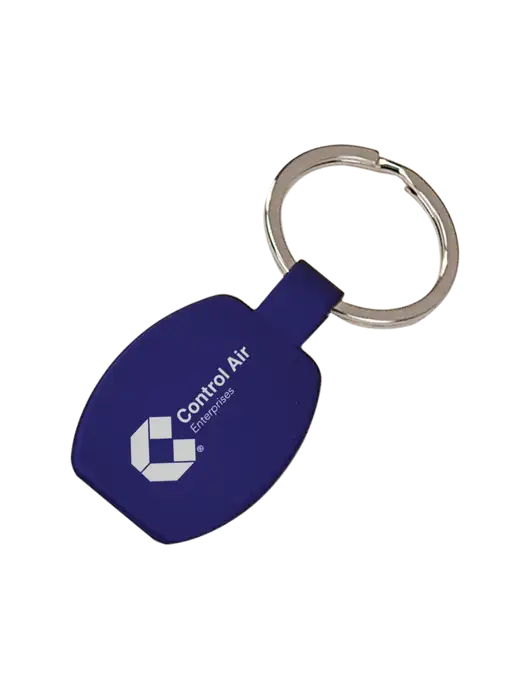 Royal Laserable Rounded Rectangle Keychain w/Control Air Enterprises Logo