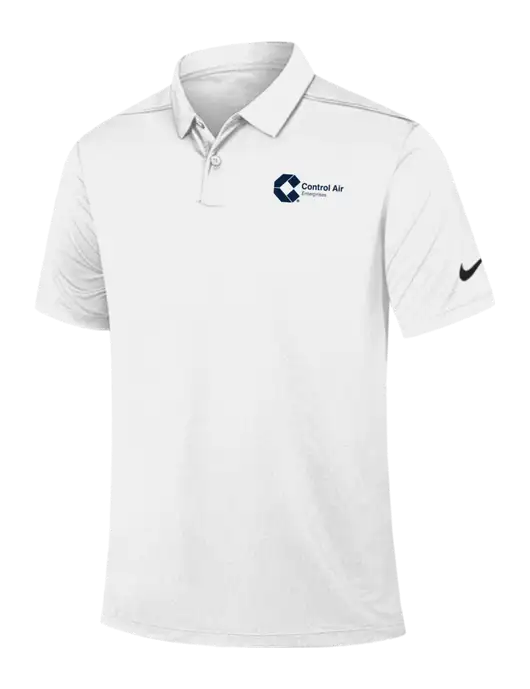 Nike White Dry Essential Solid Polo w/Control Air Enterprises Logo