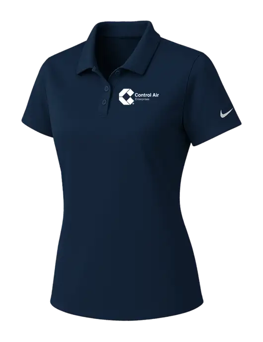 Nike Womens Navy Dry Essential Solid Polo w/Control Air Enterprises Logo