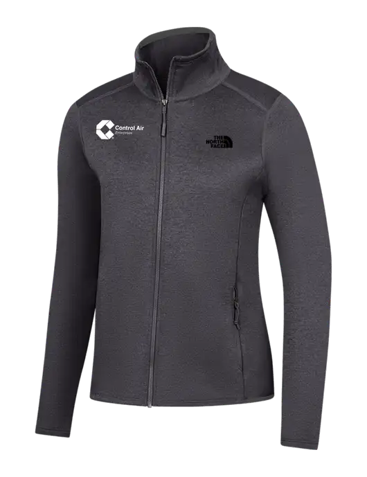 The North Face Womens Dark Grey Heather Skyline Full-Zip Fleece Jacket w/Control Air Enterprises Logo