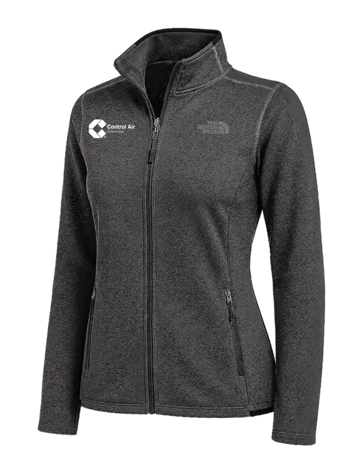 The North Face Womens Dark Grey Heather Skyline Full-Zip Fleece Jacket w/Control Air Enterprises Logo