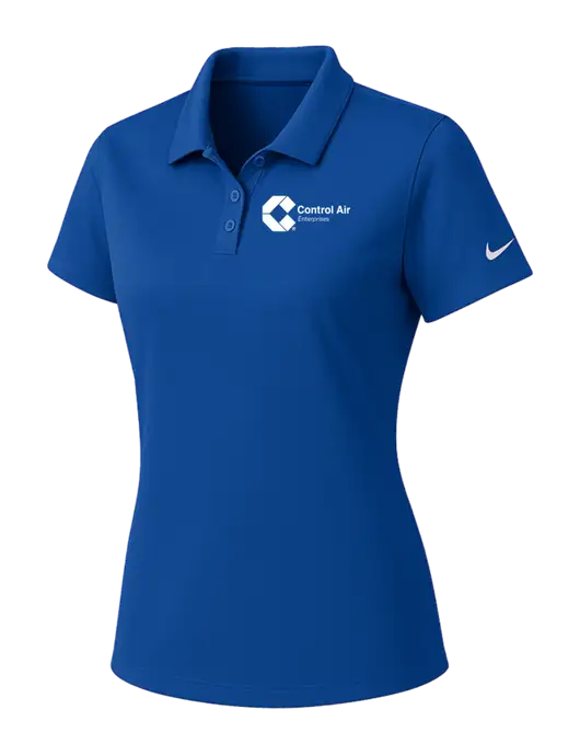 Nike Womens Dark Royal Dry Essential Solid Polo w/Control Air Enterprises Logo