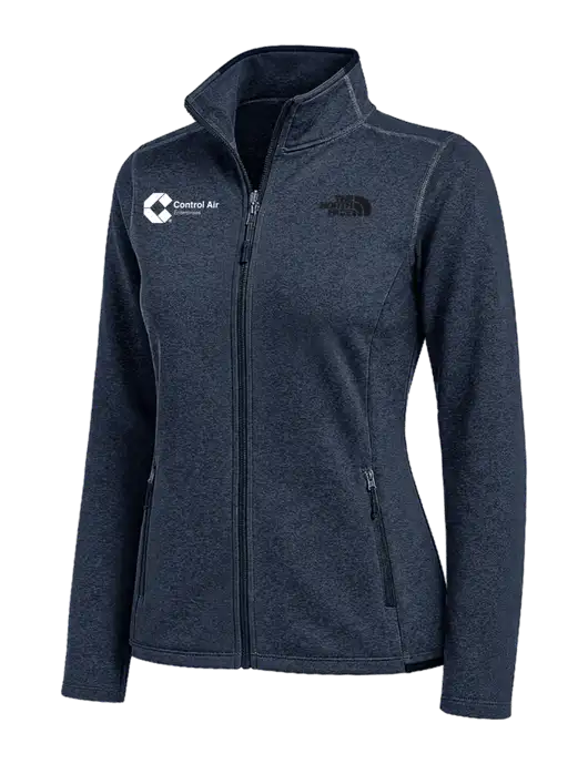 The North Face Womens Navy Heather Skyline Full-Zip Fleece Jacket w/Control Air Enterprises Logo