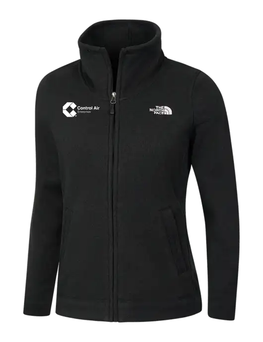 North Face Womens Black Heather Sweater Fleece Jacket w/Control Air Enterprises Logo