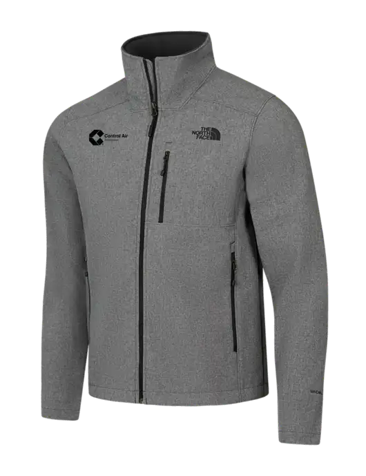 North Face Light Grey Heather Apex Barrier Soft Shell Jacket w/Control Air Enterprises Logo
