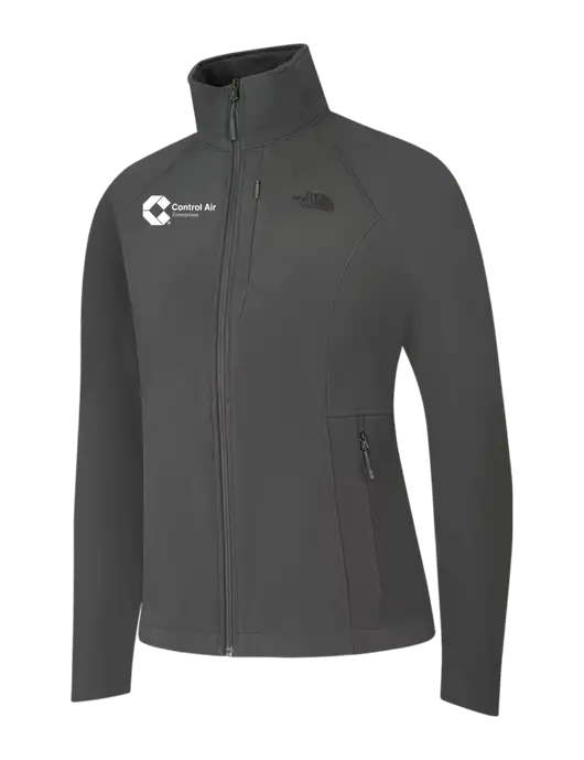 North Face Womens Medium Grey Apex Barrier Soft Shell Jacket  w/Control Air Enterprises Logo