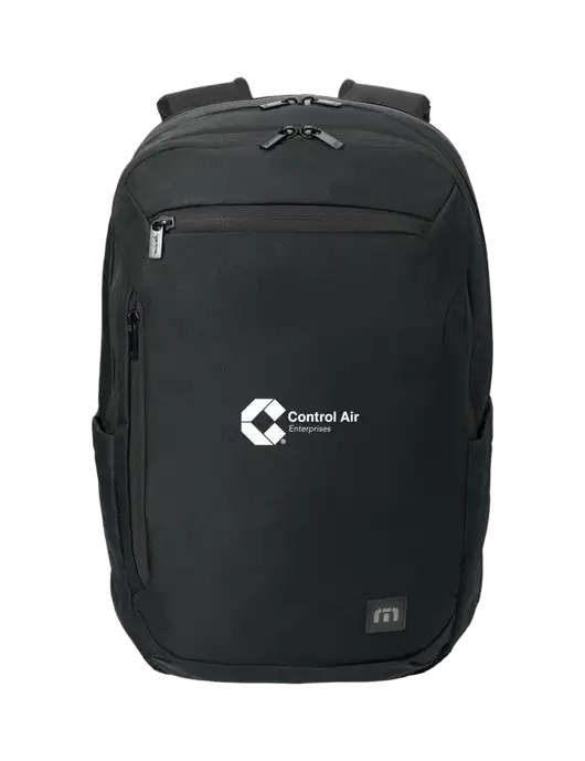 TravisMathew Black Duration Backpack w/Control Air Enterprises Logo