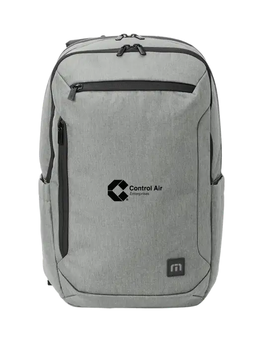 TravisMathew Light Grey Heather Duration Backpack w/Control Air Enterprises Logo